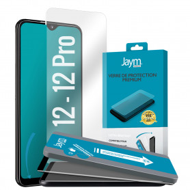 VERRE TREMPE PREMIUM 2.5D AVEC APPLICATEUR POUR APPLE IPHONE 12 / 12 PRO (6.1) - JAYM®