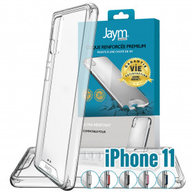 COQUE SOUPLE RENFORCÉE DROP-TEST 3 METRES *GARANTIE A VIE* POUR APPLE IPHONE 11 - JAYM®