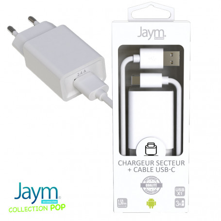 JMMO Câble de chargeur USB type-c vers USB type-c, cordon tressé en Nylon  Super Durable 6 pieds/2M, Mode en ligne