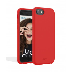 COQUE PREMIUM SILICONE ET MICROFIBRE POUR APPLE IPHONE 7 / 8 / SE 2020 (4G) / SE 2022 (5G) ROUGE - JAYM® CLASSIC®