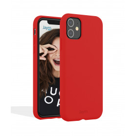 COQUE PREMIUM SILICONE ET MICROFIBRE POUR APPLE IPHONE 12 MINI (5.4) ROUGE - JAYM® CLASSIC®