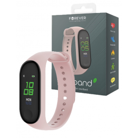 BRACELET CONNECTÉ ET INTELLIGENT AVEC FREQUENCE CARDIAQUE - FITBAND® - ROSE