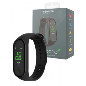 BRACELET CONNECTÉ ET INTELLIGENT AVEC FREQUENCE CARDIAQUE - FITBAND® - NOIR