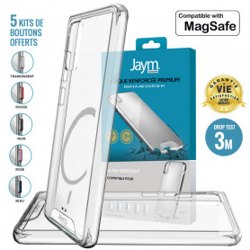 COQUE SOUPLE RENFORCÉE COMPATIBLE MAGSAFE *GARANTIE A VIE* POUR APPLE IPHONE 13 MINI - JAYM®