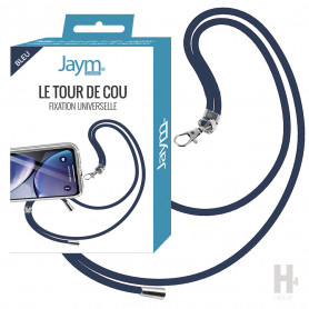 TOUR DE COU EN NYLON AVEC FIXATION UNIVERSELLE - BLEU MARINE