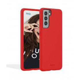 COQUE PREMIUM SILICONE ET MICROFIBRE POUR SAMSUNG GALAXY S22 ROUGE - JAYM® CLASSIC®