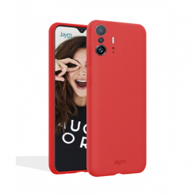 COQUE PREMIUM SILICONE ET MICROFIBRE POUR XIAOMI REDMI NOTE 11S 5G / NOTE 11T 5G ROUGE - JAYM® CLASSIC®