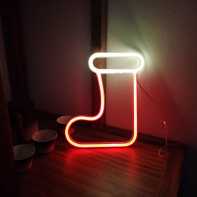 NEON LUMINEUX CHAUSSETTE DE NOËL USB-A