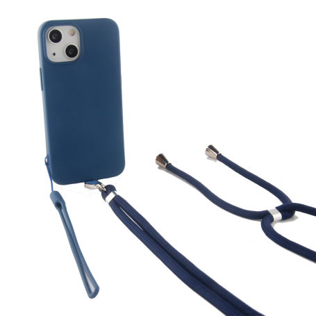 Oppo A15 Coque Liquid Silicone Soft Touch + Verre trempé 9H - Bleu
