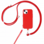 COQUE SILICONE AVEC TOUR DE COU ET TOUR DE POIGNET INCLUS POUR IPHONE 14 PLUS ROUGE - JAYM® POP