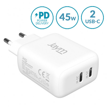 Chargeur mural USB Double USB-C Power Delivery 100 W - Chargeur