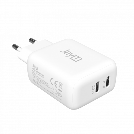 Chargeur Secteur GaN 45W USB C Power Delivery Ultra-compact - Swissten  Blanc - Français