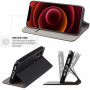 ETUI FOLIO STAND MAGNETIQUE NOIR COMPATIBLE APPLE IPHONE 15 PLUS - JAYM®