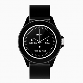 MONTRE CONNECTÉE ET INTELLIGENTE AVEC FREQUENCE CARDIAQUE - BLUETOOTH 5.0 - IP68 - FOREVER COLORUM - NOIR