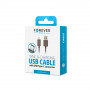 CABLE CHARGE ET TRANSFERT USB-A VERS TYPE-C 1M NOIR - FOREVER