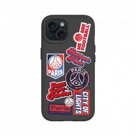 COQUE SOLIDSUIT POUR APPLE IPHONE 11 - NOIR - PSG - STICKERS - RHINOSHIELD™