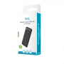 BATTERIE DE SECOURS 10.000 MAH PREMIUM AVEC AFFICHAGE DIGITAL - 2 USB-A OUT + 1 USB-C IN / OUT - NOIRE - JAYM