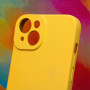 COQUE SILICONE POUR APPLE IPHONE 15 JAUNE - JAYM® POP