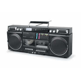 ENCEINTE PORTABLE PREMIUM RETRO - BLUETOOTH / RADIO / CD / CASSETTE - 2 x 40W - MUSE