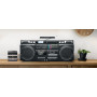 ENCEINTE PORTABLE PREMIUM RETRO - BLUETOOTH / RADIO / CD / CASSETTE - 2 x 40W - MUSE