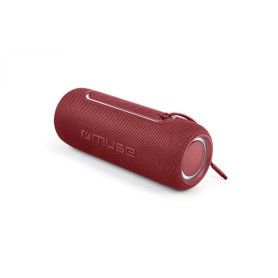 ENCEINTE BLUETOOTH PORTABLE 20W - PREMIUM AVEC BASS BOOST - IPX5 - ROUGE - MUSE