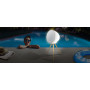 ENCEINTE PORTABLE 100W LED MULTICOLORE AVEC TREPIED AIMANTÉ - SPLASH-PROOF IPX4 - AUX / BLUETOOTH - MUSE