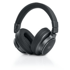 CASQUE BLUETOOTH PREMIUM ASPECT CUIR NOIR + MAINS LIBRES - MUSE