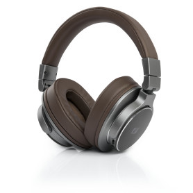 CASQUE BLUETOOTH PREMIUM ASPECT CUIR MARRON + MAINS LIBRES - MUSE