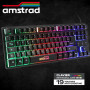 PACK PRO GAMER LEGENDS 6 PIECES : CLAVIER AZERTY RETROECL. RVB + SOURIS + TAPIS + CASQUE + ADAPTATEUR + CONVERTISSEUR - AMSTRAD