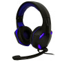 CASQUE PRO GAMER 40MM BLEU + POWER BASS + RETROECLAIRAGE LED + ARCEAU ET MICRO AJUSTABLES - AMSTRAD