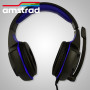 CASQUE PRO GAMER 40MM BLEU + POWER BASS + RETROECLAIRAGE LED + ARCEAU ET MICRO AJUSTABLES - AMSTRAD