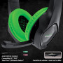 CASQUE PRO GAMER 40MM VERT + POWER BASS + ARCEAU ET MICRO AJUSTABLES - AMSTRAD