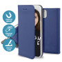 ETUI FOLIO STAND MAGNETIQUE BLEU COMPATIBLE APPLE IPHONE 16 PRO MAX - JAYM®