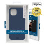 COQUE PREMIUM SILICONE ET MICROFIBRE COMPATIBLE MAGSAFE POUR APPLE IPHONE 16 PRO BLEU - JAYM® CLASSIC®