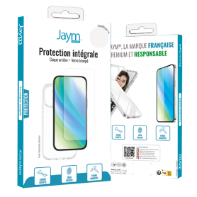 PACK INTEGRAL COQUE SOUPLE + VERRE TREMPE 9H 2.5D POUR APPLE IPHONE 16 PLUS - JAYM®