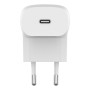 PACK CHARGEUR SECTEUR RAPIDE USB-C 20W PD ET PPS + CABLE USB-C VERS USB-C 1.2M BLANCS - BELKIN