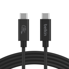 CABLE CHARGE & SYNCHRO USB-C VERS USB-C - USB 4.0 (20 Gbits/s) / PD 3.0 (240W) / 4K - 2M - NOIR - BELKIN