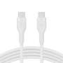 CABLE CHARGE & SYNCHRO USB-C VERS USB-C PD (60W) - SILICONE DOUX - LONGUEUR 2M - BLANC - BELKIN**