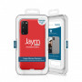 COQUE PREMIUM SILICONE ET MICROFIBRE POUR SAMSUNG GALAXY S20 ROUGE - JAYM® CLASSIC®