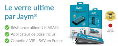 Le verre de protection 'Premium' ASAHI + Applicateur + Garantie à vie