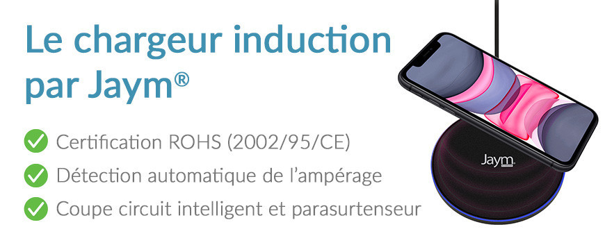 Les cables et chargeurs Jaym® - Marque française certifié ROHS 2002/95/CE